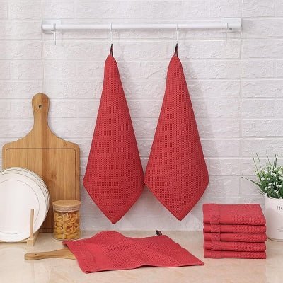 Torchons de cuisine - CottonTowelsSoft™ - Rouge - Maisonaucoeur