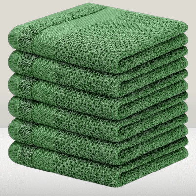 Torchons de cuisine - CottonTowelsSoft™ - Vert - Maisonaucoeur